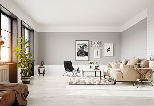 Surowy i czysty design dzięki panelom podłogowym Dąb Iceberg K336