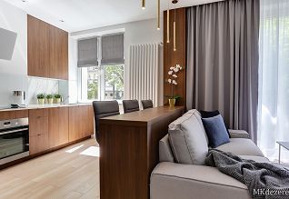 Aranżacja apartamentu z otwartą kuchnią na salon