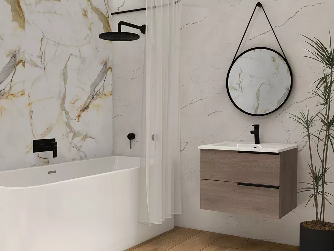 Wodoodporna płyta ścienna Carrara R135 PTX