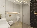Aranżacja eleganckiej łazienki z marmurową płytą ścienną Marble Gold R154