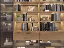 Witryna do salonu z płyty meblowej laminowanej Dąb Evoke Przybrzeżny