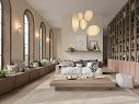 Duży salon z meblami z płyty meblowej Dąb Cremona Torro 2738 PW