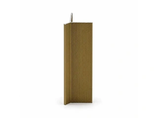 Listwa aluminiowa do płyt wodoodpornych płyt Rocko Tiles - profil zewnętrzny strzałkowy SLIM (złoty)