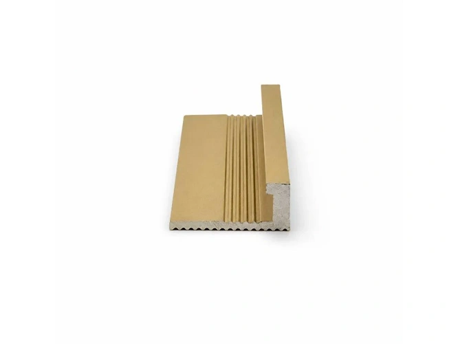 Listwa aluminiowa do wodoodpornych płyt Rocko Tiles - profil zakończeniowy Slim (złoty)