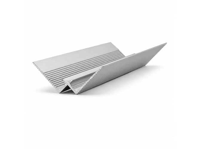 Listwa aluminiowa do wodoodpornych płyt Rocko - wewnętrzny strzałkowy (srebrny)