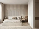 Płyty ścienne MDF Pure Wall Arkadia Kaszmir 5981 na ścianie w sypialni