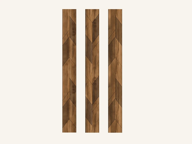 Wzory płyty ściennej MDF Pure Wall Vector Dąb Barokowy Bursztynowy K536
