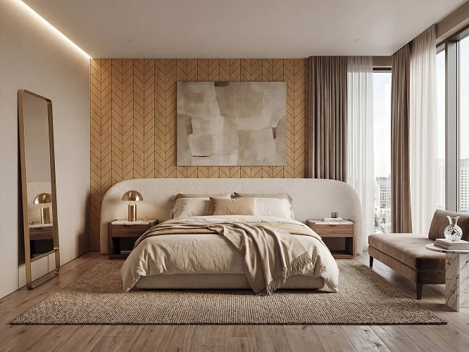 Płyty ścienne MDF do sypialni Pure Wall V-Line Cremona Torro 2738