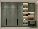 Nowoczesna zabudowa wnęki z płyty laminowaniej Falco Focus Grey Element Y381